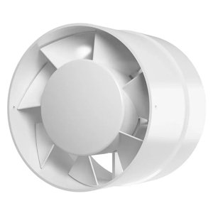 Malý potrubní ventilátor Dalap 100 DAN na 12 V do vlhkého prostředí, zúžený, Ø 100 mm